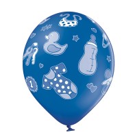 Standaard ballonnen-D11- 1st Birthday Boy (6st assorted)