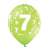 Standaard ballonnen-D11- 7th Birthday (6st assorted)
