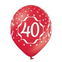 Ballons Standards (30cm) - Anniversare 40 Ans - 6 pcs. ass.