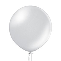 Grote ballon (60cm) zilver (metallic silver)