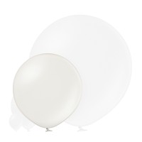Grote ballon (60cm) metallic wit (pearl)