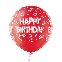 Ballon B250 131 'Happy Birthday' Rouge Royal