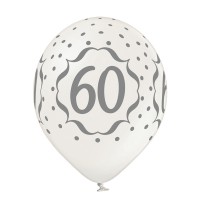 Ballons Standards (30cm) - Anniversare 60 Ans - 6 pcs. ass.