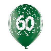 Ballons Standards (30cm) - Anniversaire 60 Ans - 6 pcs. ass.