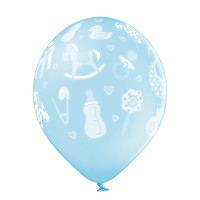 Standaard Ballonnen (30cm) - Baby Jongen - 6 stuks ass.