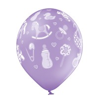Ballons Standards (30cm) - Bébé Fille - 6 pcs. ass.