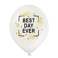 Standaard ballonnen-D11- Best Day Ever (6st assorted)