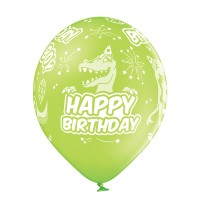 Standaard Ballonnen (30cm) - Verjaardag Jongen - 6 stuks ass.