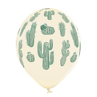 Standaard Ballonnen (30cm) - Cactus - 6 stuks ass.