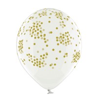 Standaard ballonnen-D11- Confetti (6st assorted)
