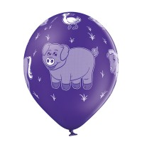 Standaard ballonnen-D11- Farm Animals (6st assorted)