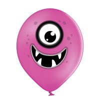 Standaard Ballonnen (30cm) - Funny Monsters   - 6 stuks ass.