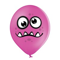 Standaard Ballonnen (30cm) - Funny Monsters   - 6 stuks ass.