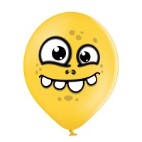 Standaard ballonnen-D11- Funny Monsters   (6st assorted)