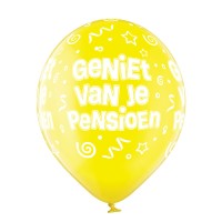 Ballons Standards (30cm) - Geniet Van Je Pensioen - 6 pcs. ass.