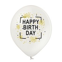 Standaard Ballonnen (30cm) - Happy Birthday - 6 stuks ass.