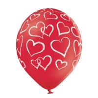 Standaard ballonnen-D11- Hearts (6st assorted)