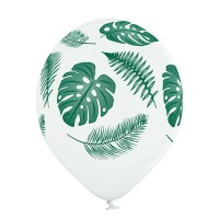 Standaard Ballonnen (30cm) - Tropical Leaves - 6 stuks ass.