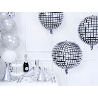 Orbz Ballon Aluminium Boule Disco Argent (16"/40cm)
