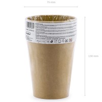Paper cups, kraft, 220ml (1 pkt / 6 pc.)