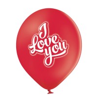 Standaard Ballonnen (30cm) - I Love You - 6 stuks ass.