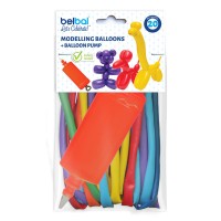 Modelling balloons 20 pieces with hand pump