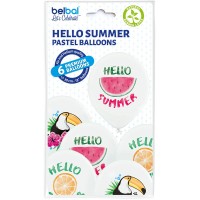 Standaard ballonnen-D11- Hello Summer (6st assorted)