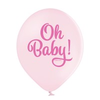 Standaard Ballonnen (30cm) - Oh Baby Meisje - 6 stuks ass.