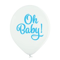 Standaard ballonnen-D11- Oh Baby Boy (6st assorted)