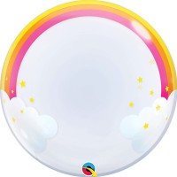 Bubble ballon: Decobubble Rainbow clouds (45cm)