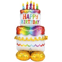 Folieballon Airloonz Birthday Cake (134cm)