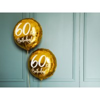 18in 60th birthday gold (45cm)