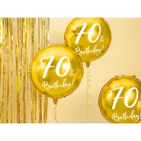 Folieballon "70th Birthday" Goud (45cm)