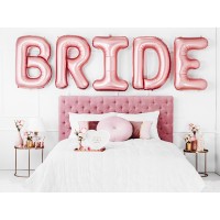 Écharpe "Bride To Be" Blanc-Rose doré (10x75cm)