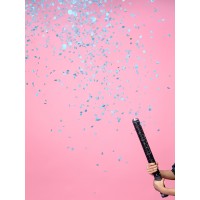 Party Popper/Confetti kanon Gender Reveal "Ready to Pop!" - Jongen (60cm)
