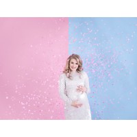 Party Popper/Confetti kanon Gender Reveal "Ready to Pop!" - Meisje (60cm)