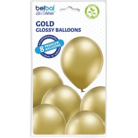 Standaard ballonnen chroom goud (Glossy Gold 600 D11/30cm)