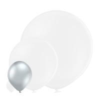 Standaard ballonnen chroom zilver (Glossy Silver 601 D11/30cm)