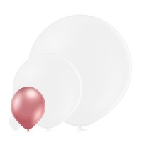 Standaard ballonnen chroom roze (Glossy Pink 604 D11/30cm)