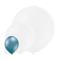 Standaard ballonnen chroom blauw (Glossy Blue 605 D11/30cm)