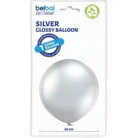 Grote ballon (60cm) chroom zilver (glossy silver)