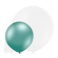 Grote ballon (60cm) chroom groen (glossy green)