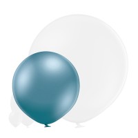 Grote ballon (60cm) chroom blauw (glossy blue)