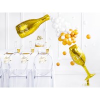 Shape Foil Balloon Glass 'Cheers' Gold (28x80cm)