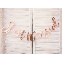 Letter Banner "Just Married" rose gold (20x77cm)