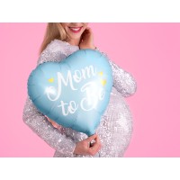 Folieballon "Mom to Be" Blauw (43cm)