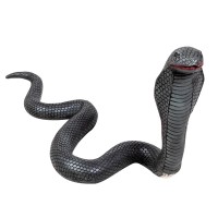 Halloweendecoratie: Cobra Latex Zwart (31 x 65cm)