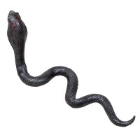 Décoration Halloween: Cobra en Latex Noir (31 x 65cm)