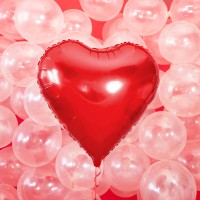 Folieballon: Hart rood (61cm)
