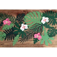 Decoratieset Aloha - Tropische Bladeren, Groen - 21 stuks